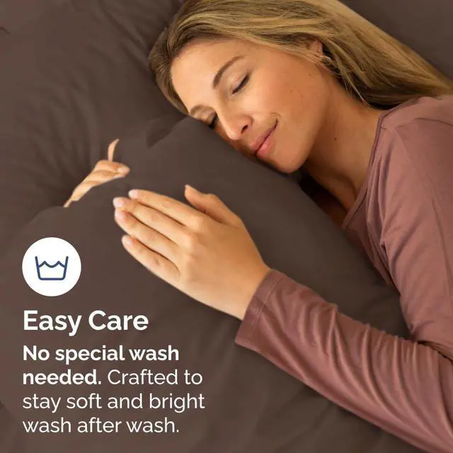 Alt view image 6 of 7 - Queen Pillow Cases Set of 8 - Ultra Soft Hotel Quality Pillowcase Covers - Comfy & Wrinkle Free - Shrink, Stain and Fade Resistant - Easy-Care, Machine Washable Pillow Protectors - 8 Pcs Set - Brown