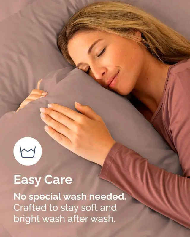 Alt view image 6 of 7 - Queen Pillow Cases Set of 10 - Ultra Soft Hotel Quality Pillowcase Covers - Comfy & Wrinkle Free - Shrink & Fade Resistant - Soft, Easy-Care, Machine Washable Pillow Protectors - 10 Piece Set - Mauve