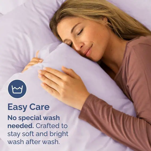 Alt view image 5 of 7 - Queen Pillow Cases Set of 2 - Ultra Soft Hotel Quality Pillowcase Covers - Comfy, Cozy & Wrinkle Free - Shrinkage and Fade Resistant - Machine Washable Pillow Protectors - 2 Piece Set - Light Lavender