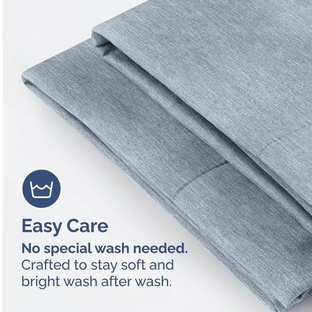 Alt view image 5 of 7 - Standard Pillow Cases Set of 4 - Soft Hotel Quality Pillowcase Covers - Comfy Bedding for Women, Men, Kids & Teens - Machine Washable Pillow Protectors - 4 Piece Set - Standard Size Heathered Blue