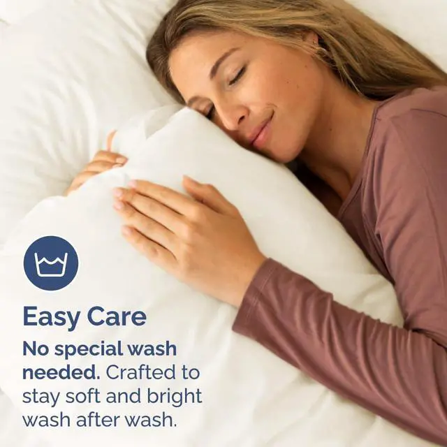 Alt view image 6 of 7 - King Pillow Cases Set of 8 - Ultra Soft Hotel Quality Pillowcase Covers - Comfy. Cozy & Wrinkle Free - Shrink, Stain and Fade Resistant - Machine Washable Pillow Protectors - 8 Piece Set - Off White
