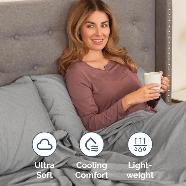 Alt view image 3 of 7 - Standard Pillow Cases Set of 2 - Ultra-Soft Hotel Quality Pillowcase Covers - Comfy & Wrinkle Free - Stain and Fade Resistant - Machine Washable Pillow Protectors - 2 Piece Set - Heathered Grey