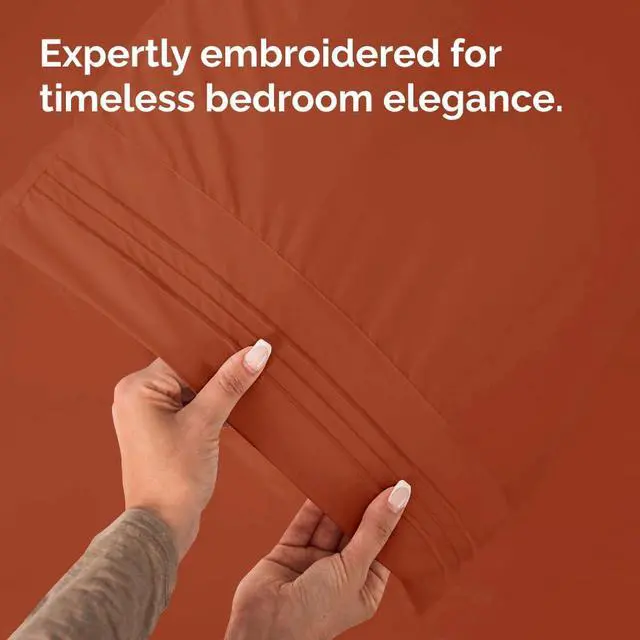Alt view image 6 of 7 - Body Pillowcases Set of 4-20x54 Long Body Pillow Case - Soft Body Pillow Cover for Sleeping & Side Sleepers - Comfy, Breathable & Fade Free - Machine Washable w/Envelope Enclosure - (Terracotta)