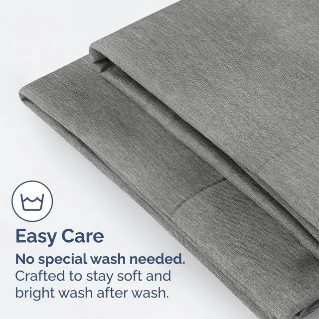 Alt view image 5 of 7 - Standard Pillow Cases Set of 2 - Ultra-Soft Hotel Quality Pillowcase Covers - Comfy & Wrinkle Free - Stain and Fade Resistant - Machine Washable Pillow Protectors - 2 Piece Set - Heathered Grey