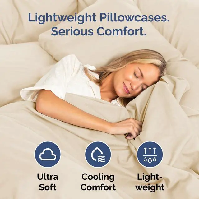 Alt view image 3 of 7 - King Standard Pillow Cases Set of 4 - Soft Hotel Quality Pillowcase Covers - Comfy Bedding for Women, Men, Kids & Teens - Machine Washable Pillow Protectors - 4 Piece - King Standard Size Off White