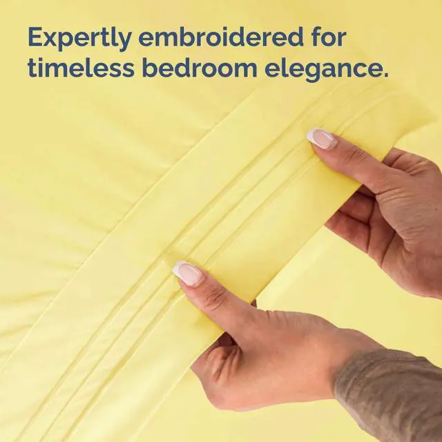 Alt view image 6 of 7 - King Standard Pillow Cases Set of 4 - Soft Hotel Quality Pillowcase Covers - Comfy Bedding for Women, Men, Kids & Teens - Machine Washable Pillow Protectors - 4 Piece Set - King Standard Size Yellow