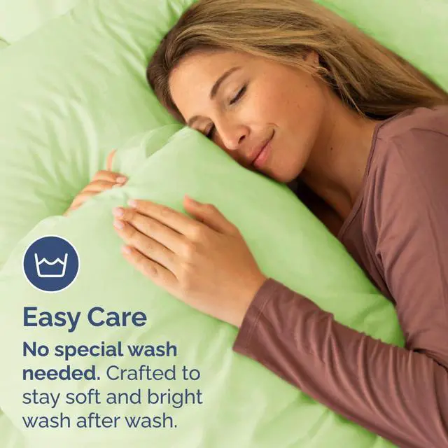 Alt view image 5 of 7 - Queen Pillow Cases Set of 4 - Ultra Soft Hotel Quality Pillowcase Covers - Comfy, Cozy & Wrinkle Free - Shrinkage & Fade Resistant - Machine Washable Pillow Protectors - 4 Piece Set - Light Sage Green