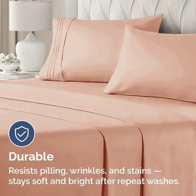 Alt view image 4 of 7 - CGK Unlimited King Size Microfiber Pillowcase Set, 4 Pieces, Mauve
