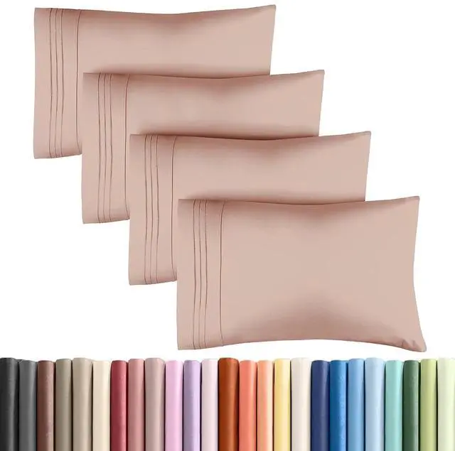 Main image of CGK Unlimited King Size Microfiber Pillowcase Set, 4 Pieces, Mauve