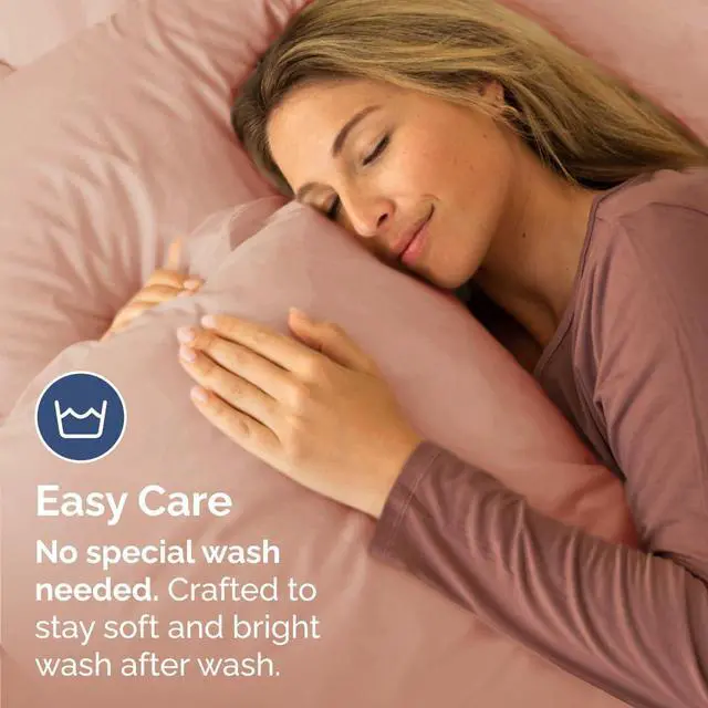 Alt view image 5 of 7 - CGK Unlimited King Size Microfiber Pillowcase Set, 4 Pieces, Mauve