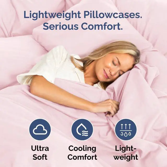 Alt view image 3 of 7 - King Standard Pillow Cases Set of 4 - Soft Hotel Quality Pillowcase Covers - Comfy Bedding for Women, Men, Kids & Teens - Machine Washable Pillow Protectors - 4 Piece Set - King Standard Lavender Pink