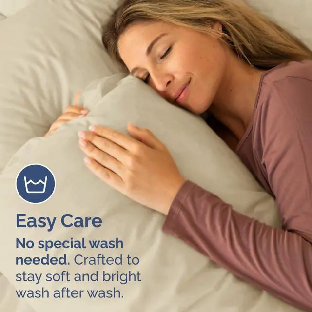 Alt view image 6 of 7 - Queen Pillow Cases Set of 10 - Ultra Soft Hotel Quality Pillowcase Covers - Comfy & Wrinkle Free - Shrink, Stain and Fade Resistant - Easy-Care, Machine Washable Pillow Protectors - 10 Pcs Set - Cream