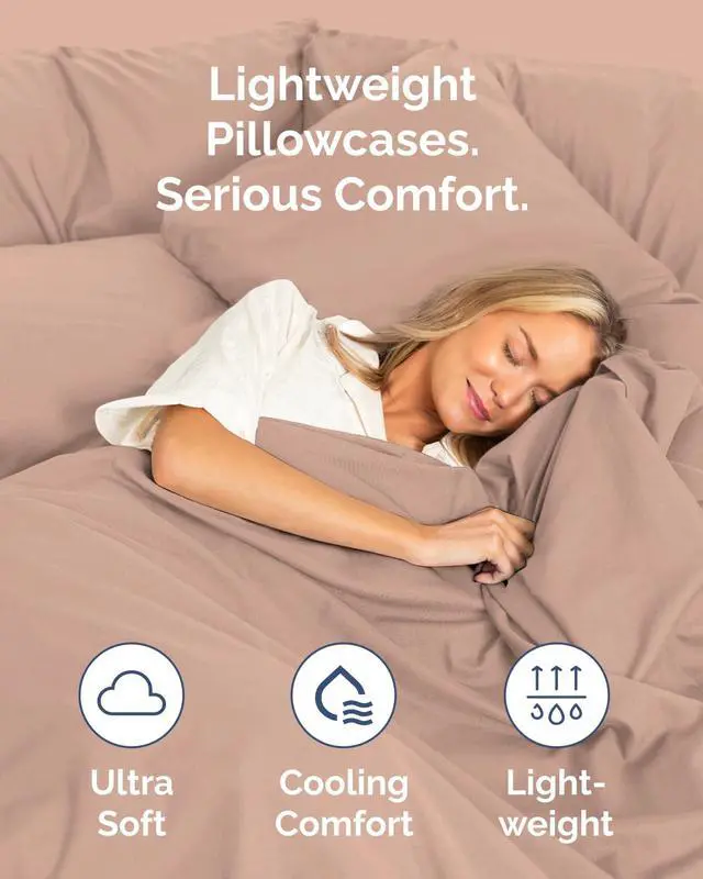 Alt view image 3 of 7 - King Standard Pillow Cases Set of 10 - Ultra Soft Hotel Quality Pillowcase Covers - Comfy & Wrinkle Free - Shrink, Stain and Fade Resistant - Machine Washable Pillow Protectors - 10 Piece Set - Mauve