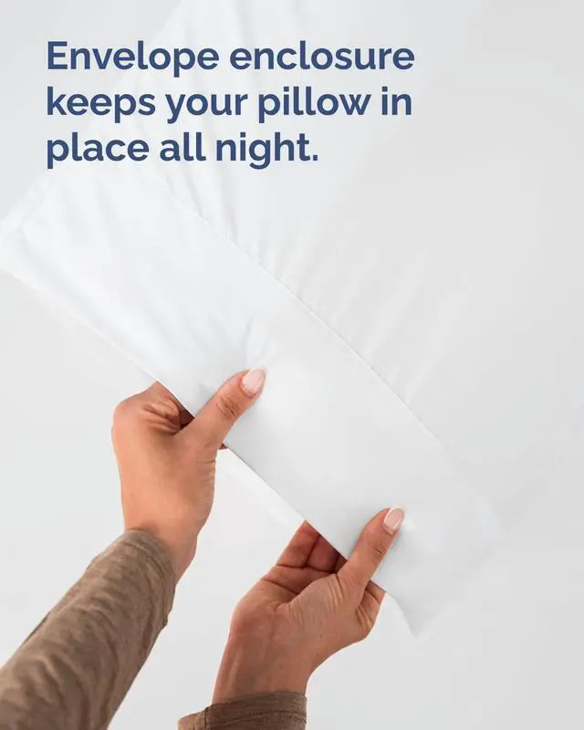 Alt view image 7 of 7 - King Standard Pillow Cases Set of 8 - Ultra Soft Hotel Quality Pillowcase Covers - Comfy & Wrinkle Free - Shrink & Fade Resistant - Easy-Care, Machine Washable Pillow Protectors - 8 Piece Set - White
