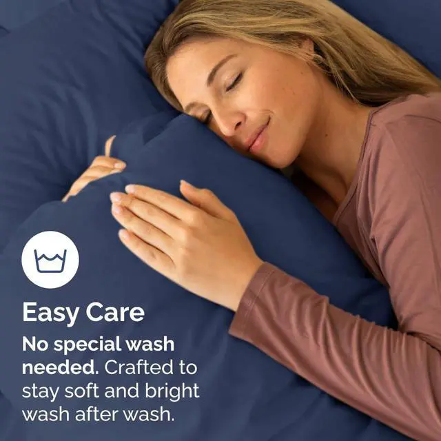 Alt view image 6 of 7 - King Pillow Cases Set of 6 - Ultra Soft Hotel Quality Pillowcase Covers - Comfy. Cozy & Wrinkle Free - Shrink, Stain and Fade Resistant - Machine Washable Pillow Protectors - 6 Piece Set - Navy Blue