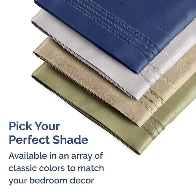 Alt view image 7 of 7 - Queen Pillow Cases Set of 4 - Ultra Soft Hotel Quality Pillowcase Covers - Comfy, Cozy & Wrinkle Free - Shrinkage, Stain and Fade Resistant - Machine Washable Pillow Protectors - 4 Piece Set - White