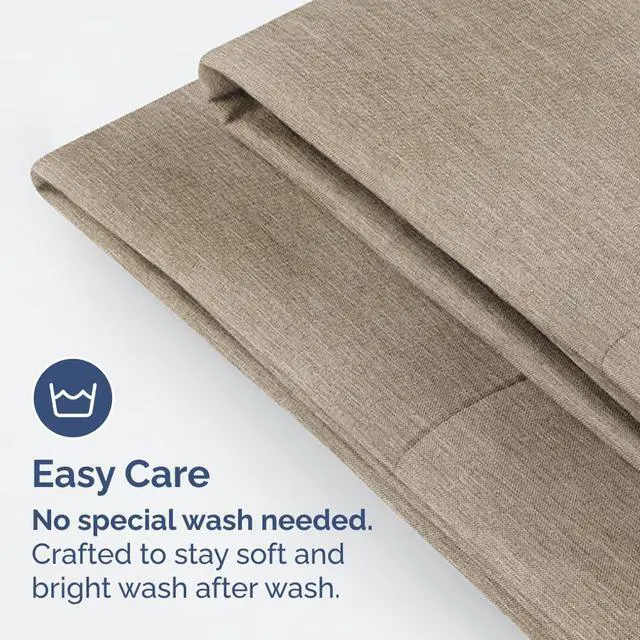 Alt view image 5 of 7 - Queen Pillow Cases Set of 4 - Ultra Soft Hotel Quality Pillowcase Covers - Comfy, Cozy & Wrinkle Free - Shrinkage & Fade Resistant - Machine Washable Pillow Protectors - 4 Piece Set - Heathered Beige