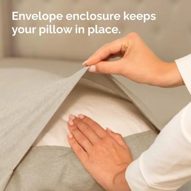 Alt view image 6 of 7 - Queen Pillow Cases Set of 4 - Ultra Soft Hotel Quality Pillowcase Covers - Comfy, Cozy & Wrinkle Free - Shrinkage & Fade Resistant - Machine Washable Pillow Protectors - 4 Piece Set - Heathered Beige