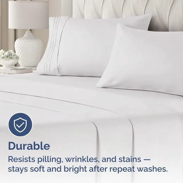 Alt view image 4 of 7 - Queen Pillow Cases Set of 4 - Ultra Soft Hotel Quality Pillowcase Covers - Comfy, Cozy & Wrinkle Free - Shrinkage and Fade Resistant - Machine Washable Pillow Protectors - 4 Piece Set - French Grey