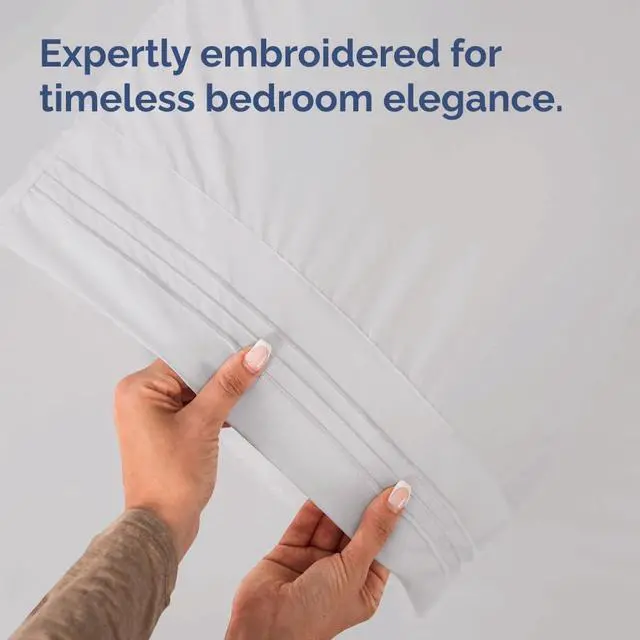 Alt view image 6 of 7 - Queen Pillow Cases Set of 4 - Ultra Soft Hotel Quality Pillowcase Covers - Comfy, Cozy & Wrinkle Free - Shrinkage and Fade Resistant - Machine Washable Pillow Protectors - 4 Piece Set - French Grey