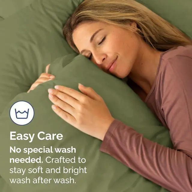 Alt view image 5 of 7 - Standard Pillow Cases Set of 2 - Soft Hotel Quality Pillowcase Covers - Comfy & Wrinkle Free - Stain and Fade Resistant - Machine Washable Pillow Protectors - 2 Piece Set - Standard Size Sage Green