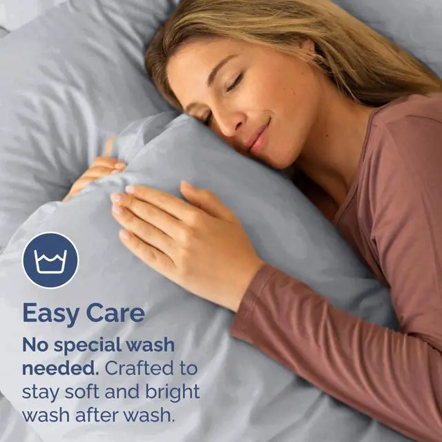 Alt view image 6 of 7 - Queen Pillow Cases Set of 8 - Ultra Soft Hotel Quality Pillowcase Covers - Comfy, Cozy & Wrinkle Free - Shrink, Stain & Fade Resistant - Machine Washable Pillow Protectors - 8 Piece Set - Steel Blue