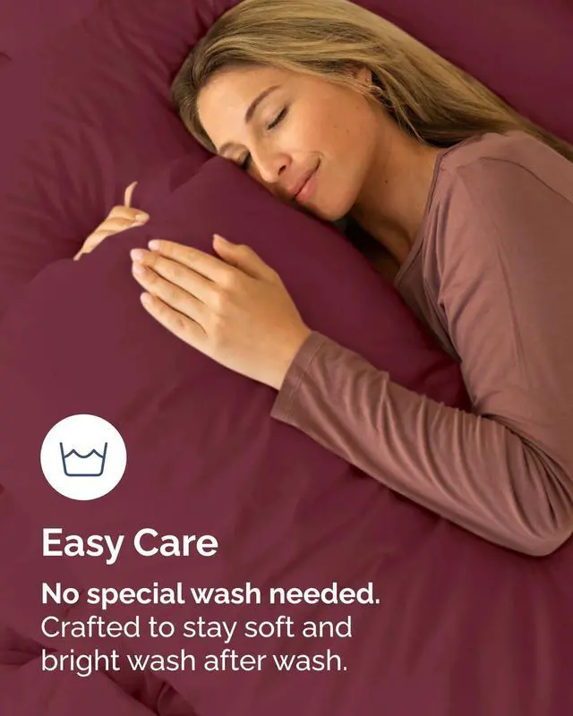 Alt view image 6 of 7 - King Standard Pillow Cases Set of 8 - Ultra Soft Hotel Quality Pillowcase Covers - Cozy & Wrinkle Free - Shrink, Stain and Fade Resistant - Machine Washable Pillow Protectors - 8 Piece Set - Burgundy