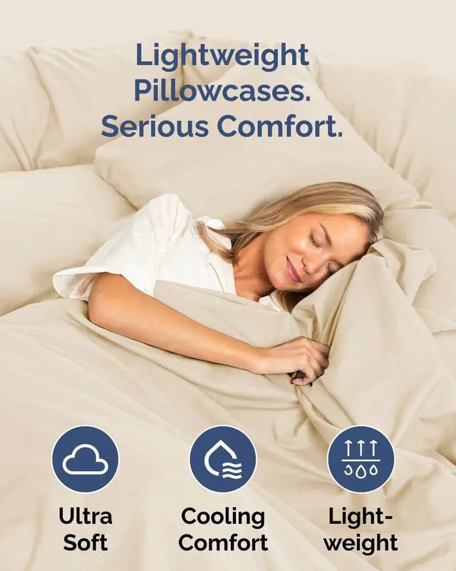 Alt view image 3 of 7 - King Standard Pillow Cases Set of 8 - Ultra Soft Hotel Quality Pillowcase Covers - Comfy & Wrinkle Free - Wrinkle & Fade Resistant - Soft, Machine Washable Pillow Protectors - 8 Piece Set - Off White