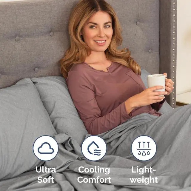 Alt view image 3 of 7 - Queen Pillow Cases Set of 2 - Ultra Soft Hotel Quality Pillowcase Covers - Comfy, Cozy & Wrinkle Free - Shrinkage and Fade Resistant - Machine Washable Pillow Protectors - 2 Piece Set - Heathered Grey