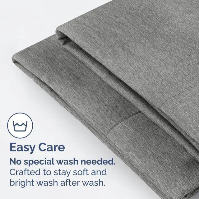 Alt view image 5 of 7 - Queen Pillow Cases Set of 2 - Ultra Soft Hotel Quality Pillowcase Covers - Comfy, Cozy & Wrinkle Free - Shrinkage and Fade Resistant - Machine Washable Pillow Protectors - 2 Piece Set - Heathered Grey
