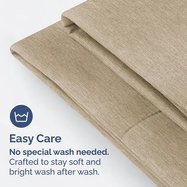 Alt view image 5 of 7 - King Standard Pillow Cases Set of 2 - Ultra-Soft Hotel Quality Pillowcase Covers - Comfy, Cozy & Fade Free - Wrinkle Resistant - Machine Washable Pillow Protectors - 2 Piece Set - Heathered Beige