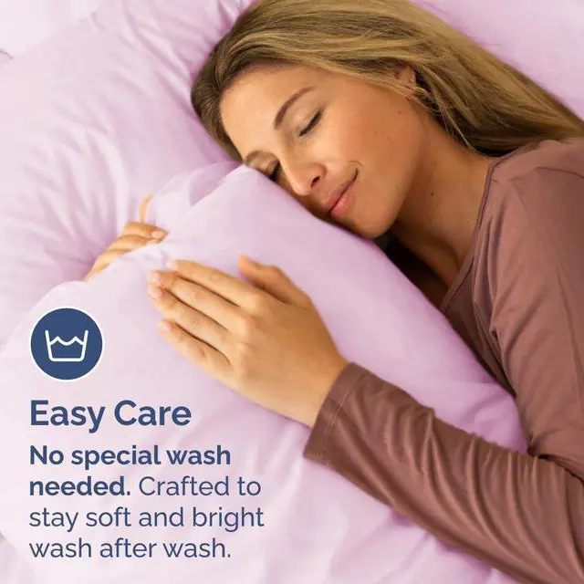 Alt view image 5 of 7 - King Pillow Cases Set of 4 - Ultra Soft Hotel Quality Pillowcase Covers - Comfy, Cozy & Wrinkle Free - Shrinkage, Stain & Fade Resistant - Machine Washable Pillow Protectors - 4 Piece Set - Light Pink