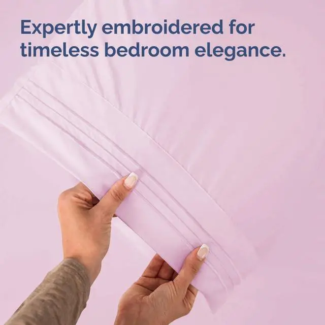 Alt view image 6 of 7 - King Pillow Cases Set of 4 - Ultra Soft Hotel Quality Pillowcase Covers - Comfy, Cozy & Wrinkle Free - Shrinkage, Stain & Fade Resistant - Machine Washable Pillow Protectors - 4 Piece Set - Light Pink