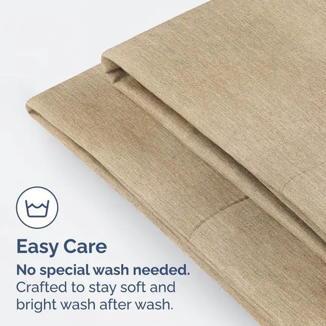 Alt view image 5 of 7 - Queen Pillow Cases Set of 2 - Ultra Soft Hotel Quality Pillowcase Covers - Comfy, Cozy & Wrinkle Free - Shrinkage and Fade Resistant - Machine Washable Pillow Protectors - 2 Piece Set - Heathered Tan