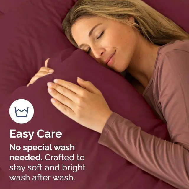 Alt view image 6 of 7 - Standard Pillow Cases Set of 8 - Ultra Soft Hotel Quality Pillowcase Covers - Comfy, Cozy & Wrinkle Free - Shrink, Stain & Fade Resistant - Machine Washable Pillow Protectors - 8 Piece Set - Burgundy
