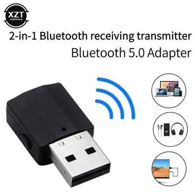 Main image of 2 in1 Bluetooth 5.0 Audio Receiver Transmitter USB Wireless Adapter 3.5mm AUX Stereo For TV PC Car Laptop USB Dongle