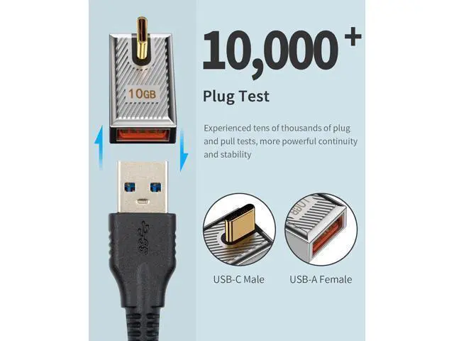 Alt view image 4 of 7 - 120W USB A to USB C Adapter 90 Degree USB C to USB Adapter Right Angle USB Type 3.1 Female to USB C Male Converter OTG Fast Charging Compatible with MacBook Tablet Samsung Galaxy 2 Pack