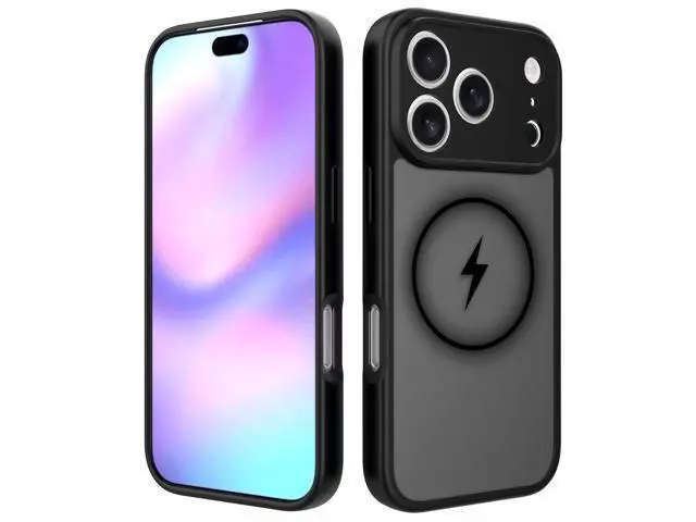 Alt view image 7 of 7 - Case for iPhone 17 Pro,Full Covered Camera Protection Magnetic Shockproof Slim Case Drop Proof Durable Protective Cover - Black