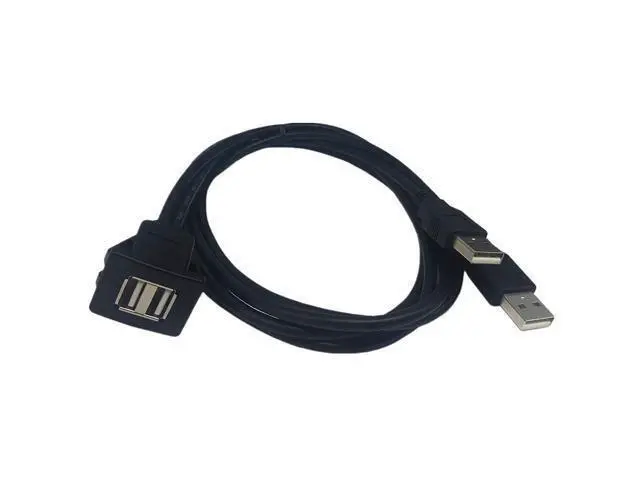 Alt view image 4 of 5 - Paiying 1 Meter USB 2.0 Dual Male To Female Car Dashboard Extension Cable