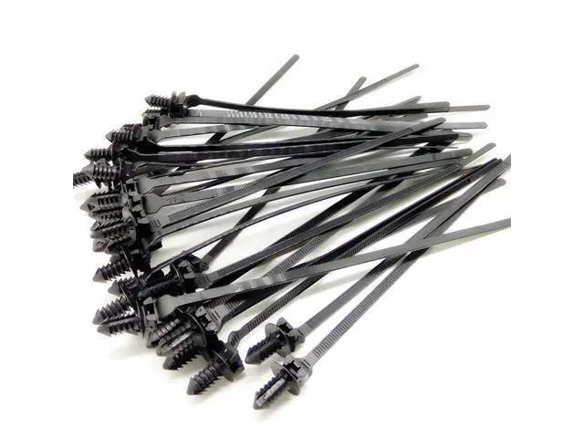 Alt view image 6 of 7 - Paiying 50 Car Mount Tie Wrap Release Nylon Bundled Cable Fastener Self-lock Plastic Zip