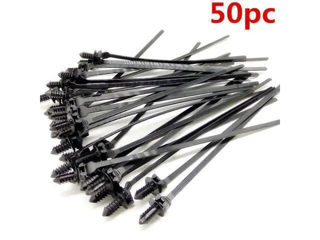 Alt view image 7 of 7 - Paiying 50 Car Mount Tie Wrap Release Nylon Bundled Cable Fastener Self-lock Plastic Zip