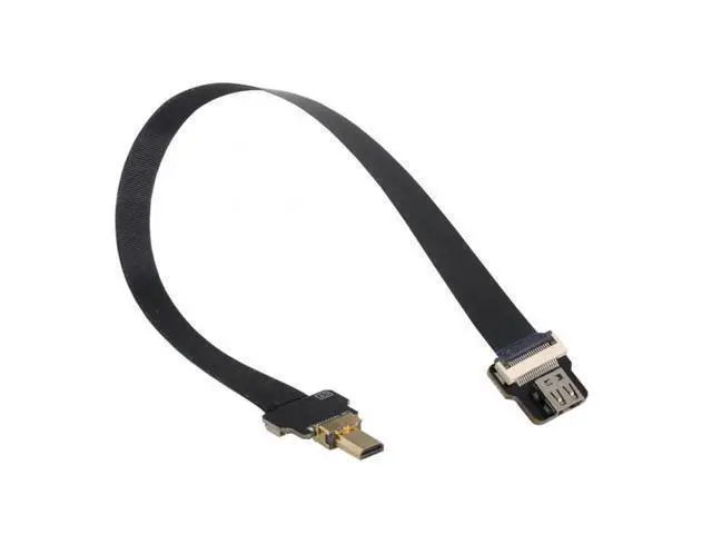 Alt view image 2 of 7 - CY CYFPV Micro HDMI Male to Micro HDMI Female Extension FPC Flat Cable 1080P for FPV HDTV Multicopter Aerial Photography