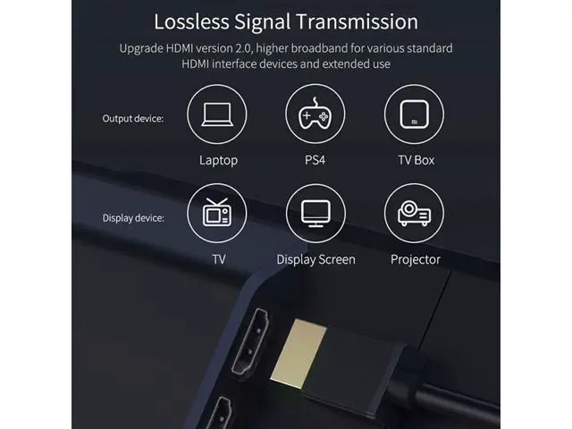 Alt view image 6 of 7 - Hagibis HDMI Extension Cable 4K HD HDMI 2.0 Extender Male to Female Compatible for Projector Nintendo Switch, Xbox One S 360, PS4, TV Stick, Blu Ray Player, PS3, Wii U, HDTV Laptop PC