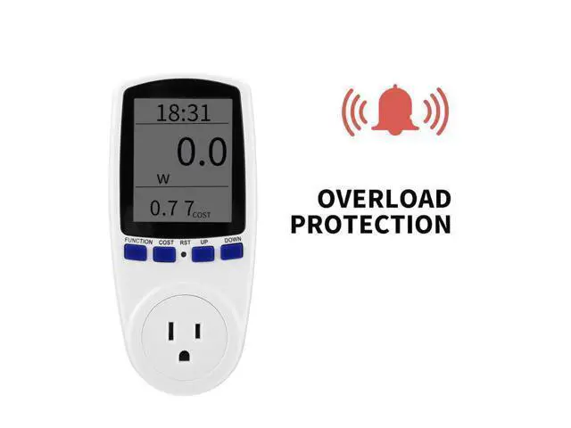 Alt view image 3 of 7 - AUTENS Digital Power Meter US Plug LCD Power Saving Energy Monitor Watt Amp Volt KWh Meter Electricity Analyzer