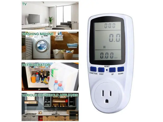 Alt view image 5 of 7 - AUTENS Digital Power Meter US Plug LCD Power Saving Energy Monitor Watt Amp Volt KWh Meter Electricity Analyzer
