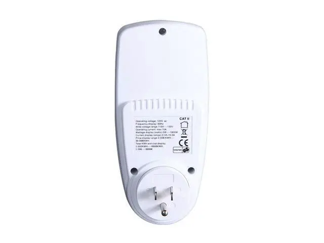 Alt view image 7 of 7 - AUTENS Digital Power Meter US Plug LCD Power Saving Energy Monitor Watt Amp Volt KWh Meter Electricity Analyzer