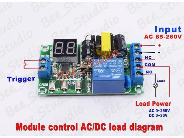 Alt view image 2 of 3 - AC 110V 220V 230V Digital LED Cycle Delay turn ON/OFF Switch Timer Relay Module 8 modes