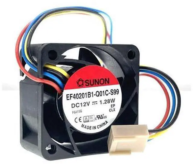 Main image of 2pcs Mute 40mm 4cm 12V PWM Computer Case Cooling Fan,EF40201B1-Q01C-S99 for Sunon 40X40X20mm 1.28W 4Pin Quiet Silent Cooler
