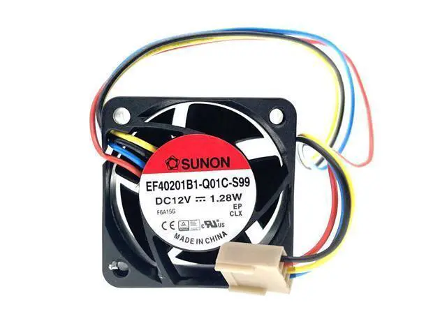 Alt view image 2 of 2 - 2pcs Mute 40mm 4cm 12V PWM Computer Case Cooling Fan,EF40201B1-Q01C-S99 for Sunon 40X40X20mm 1.28W 4Pin Quiet Silent Cooler