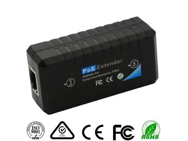 Alt view image 2 of 3 - 1 Port PoE Extender 10/100M IEEE802.3af Transmission 120M For Ethernet IP Camera